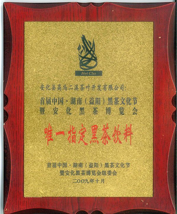 2009首届安化黑茶文化节唯一指定黑茶饮料